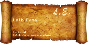 Leib Emma névjegykártya